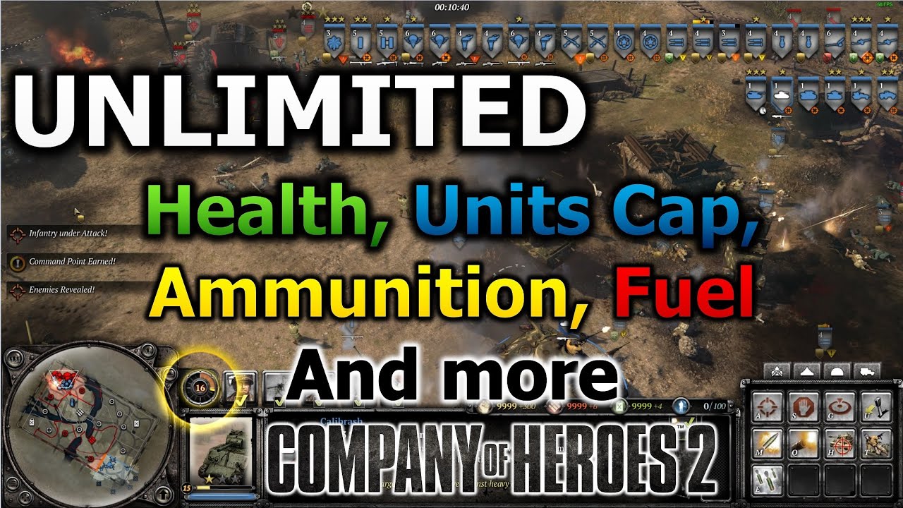 Company Of Heroes 2 | Cheat Codes - Infinite Ammo, All Weapons, Health And  More - Youtube