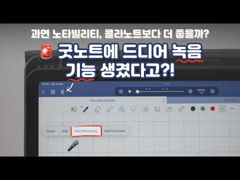 굿노트에서도 이제 녹음 할 수 있어, 연진아! 🎤✨ (굿노트 vs 노타빌리티 vs 콜라노트 녹음 기능 비교)
