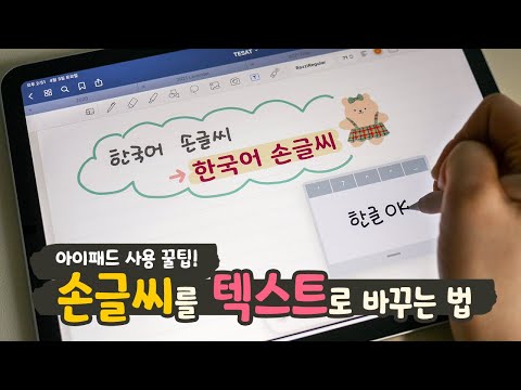 아이패드 굿노트 손글씨 텍스트 변환 앱  (한국어, 한글 필기 OK!)