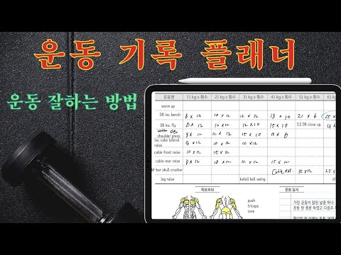 [웅스핏] 운동 플래너 운동기록! 아이패드 굿노트 속지 소계한다.