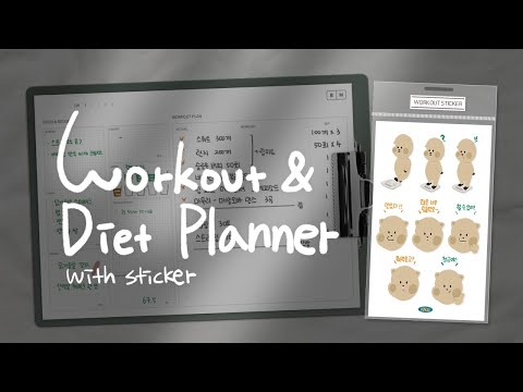 아이패드 운동 플래너 기록하기 🏋🏼 [ 하이퍼링크 PDF 공유 ] Goodnotes Workout & Diet planner free share | ipad planner