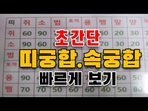 [더올사주/궁합] 속궁합조견표, 띠별궁합조견표