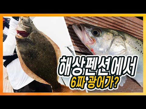 서해 해상펜션에서 6짜 광어가?  (feat.갈음이바다낚시공원 / 바닥 수중촬영 영상 포함)