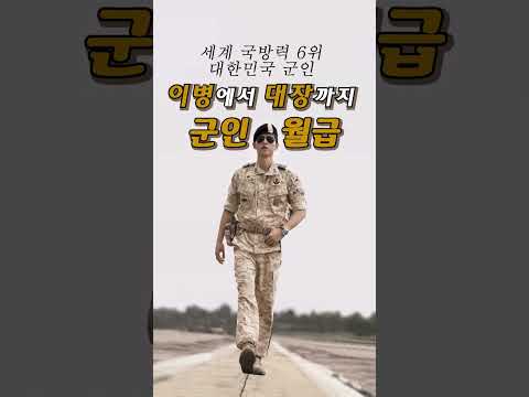 국방력 세계 6의, 이병에서 대장까지 대한민국 군인 월급.