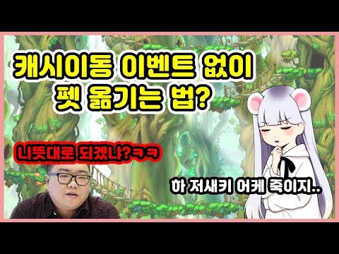 캐시이동이벤트 없이 펫 옮기는 참신한 방법?! (메이플스토리,한도직)