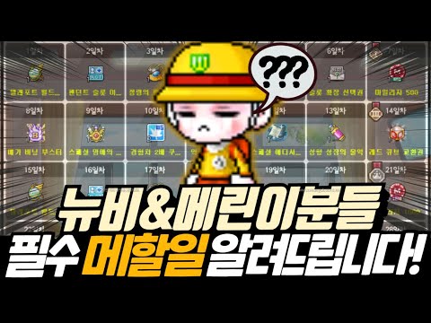 메이플 뉴비&메린이분들 필수 메할일 알려드립니다![메이플스토리, 노우주]