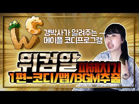 갱이도 쓰는 코디 프로그램 '위컴알' 사용법 강의 1편-코디/맵/BGM 추출!! #2813 메이플 갱이와