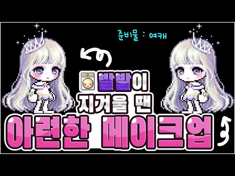 [콩주] 요새 이게 핫템이라면서요? 아련한 메이크업 받는 방법! (메이플스토리, 베이직 성형 쿠폰)