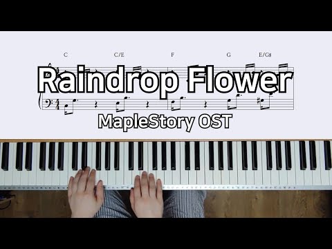 메이플스토리 에레브 수련의 숲 - Raindrop Flower 쉬운(?) 피아노 악보