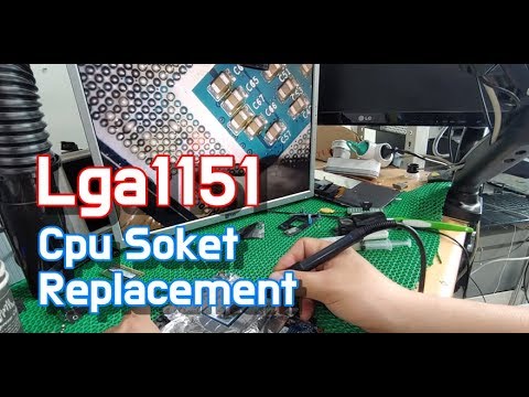 메인보드 cpu소켓(LGA1151CPU SOKET REPLACEMENT)핀 접합 후 재 파손,  에잇~소켓교체로 가즈아, 깔끔하게!!