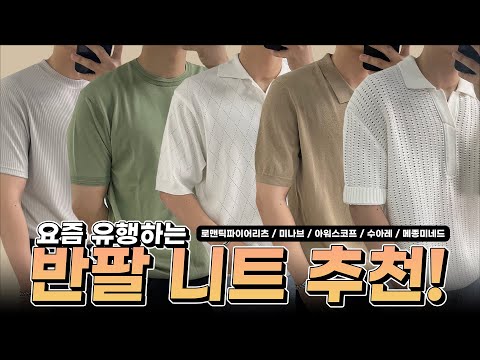 여름에 티셔츠 하나로는 심심하다면?! 각양각색 반팔니트 5종 리뷰 (로맨틱파이어리츠, 아워스코프, 메종미네드, 미나브, 수아레) 【쇼핑디렉터】【유료광고】