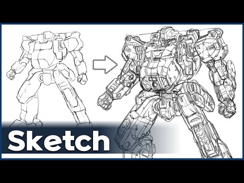 메카닉 그리는 5단계 ｜5 Steps To Mechanical Drawing｜Drawing Mechs｜How To Draw