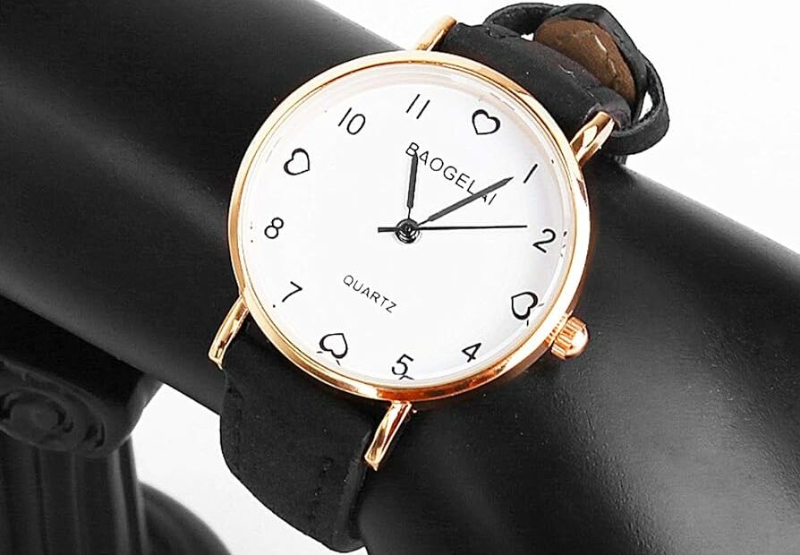 Unmarked Women'S Simple Vintage Watches For Women Dial Wristwatch Leather  Strap Wrist Watch Ladies Casual Bracelet Watches Black : Amazon.Co.Uk:  Fashion