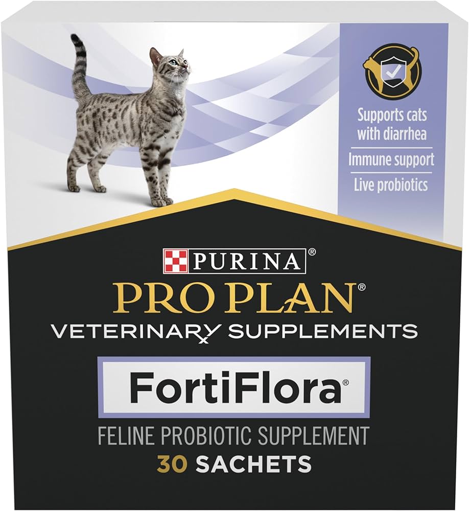 Amazon.Com : Purina Pro Plan Veterinary Supplements Fortiflora Cat  Probiotic Supplement For Cats With Diarrhea - 30 Ct. Box : Pet Probiotic  Nutritional Supplements : Pet Supplies