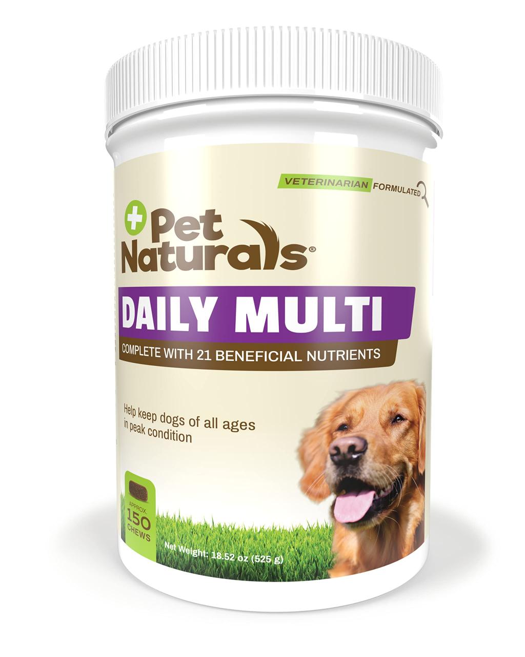 Amazon.Com : Pet Naturals Daily Multivitamin For Dogs, Veggie Flavor, 150  Chews - Yummy Chews With Amino Acids, And Antioxidants - Supports Energy,  Metabolic Function And Pet Wellness : Pet Supplies