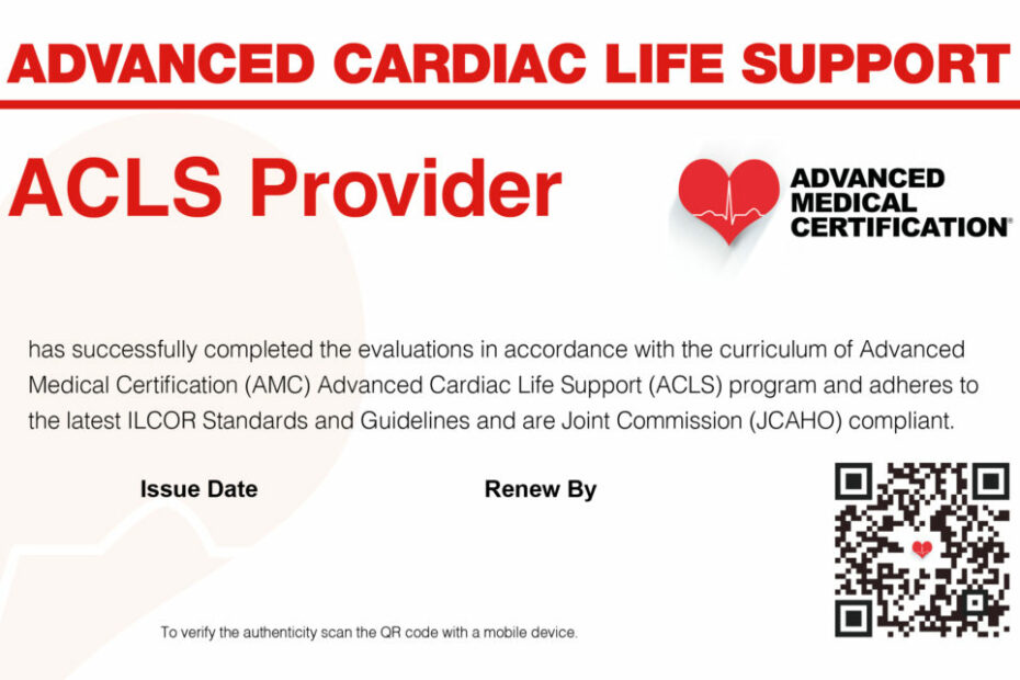Online Acls Certification And Renewal - Fast, Easy & Convenient