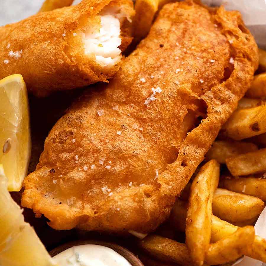 Crispy Beer Battered Fish | Recipetin Eats