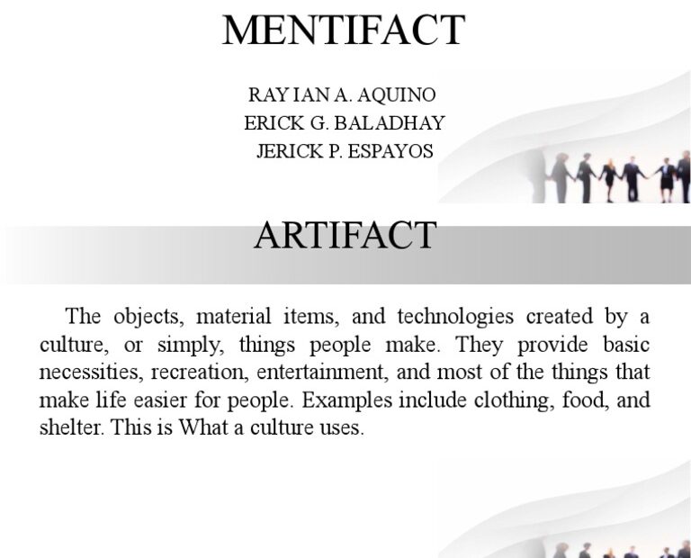 Artifact Sociofact Mentifact | Pdf