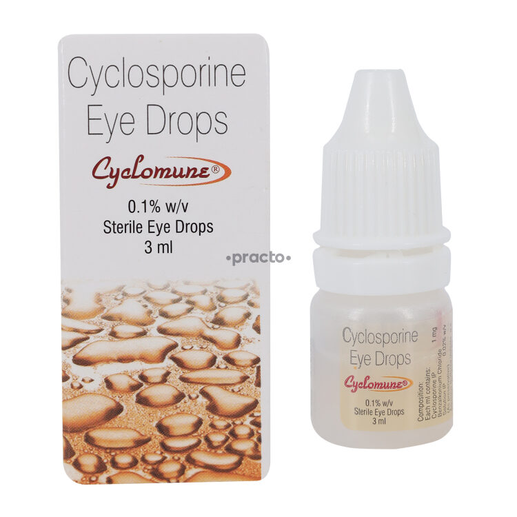 Cyclomune 0.1 % Eye Drops - Uses, Dosage, Side Effects, Price, Composition  | Practo