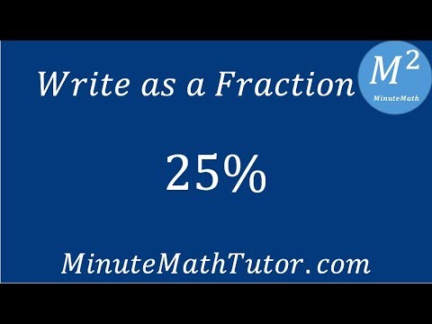 Write As A Fraction 25% - Youtube