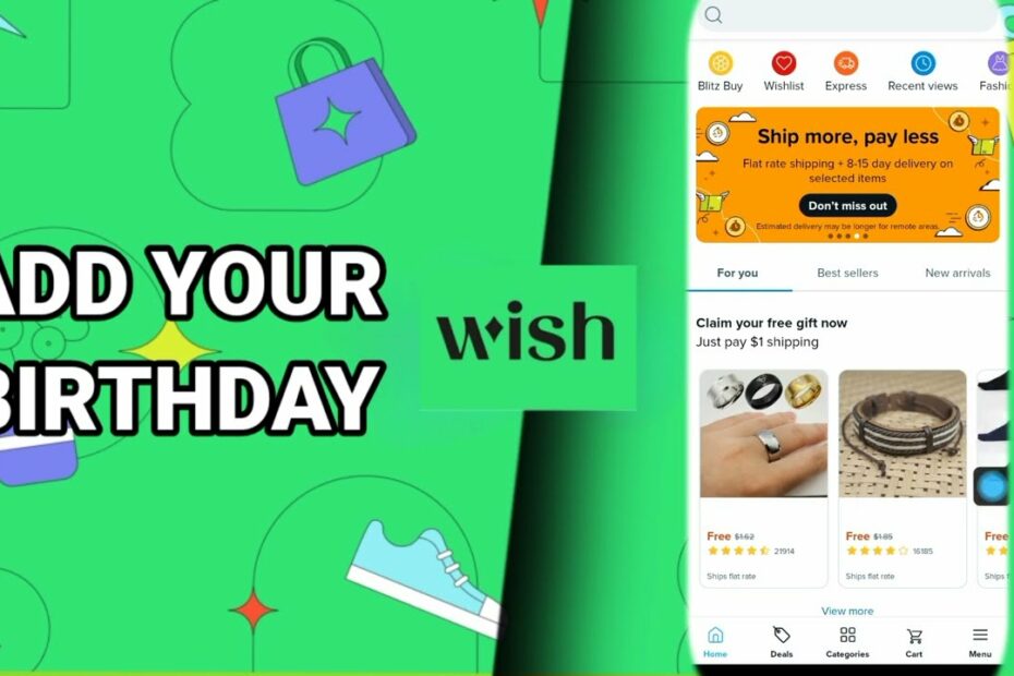 How To Add Your Birthday On Wish Shop And Save App - Youtube