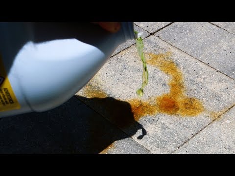 How To Remove Rust Stains From Concrete Pavers Using CLR