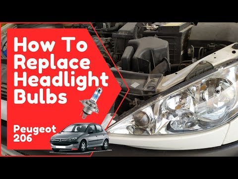 How To Replace the Headlight Bulbs (Peugeot 206)