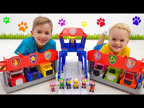 Vlad and Niki PAW Patrol Toy Trucks Rescue mission