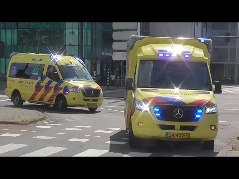 Achter elkaar! - Ambulance Zuid Holland Zuid & Rotterdam Rijnmond + Politie met spoed naar het EMC!