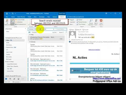 How to delete all emails before/ after certain date with search criteria in Outlook