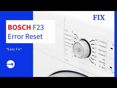 Bosch F23 Error Fix Reset You can Repair This