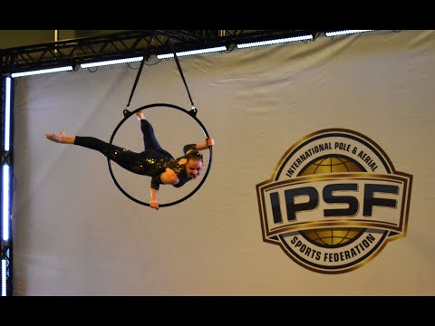 Kelly de Vos - World championship 2023 aerial hoop sports - 43.8 points