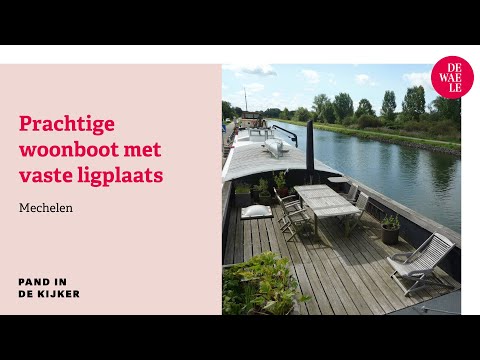 Prachtige woonboot te koop met vaste ligplaats bij natuurgebied Zennegat in Mechelen