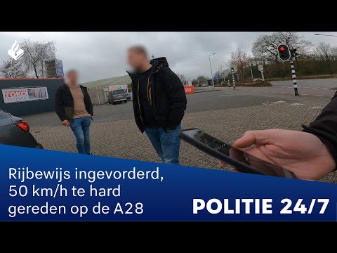 Invordering rijbewijs op A28 | POLITIE 24/7