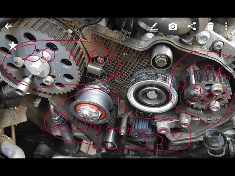 TIMING BELT REPLACEMENT VW 2.0 Tdi Golf EOS SHARAN TIGUAN . English SUBTITLES