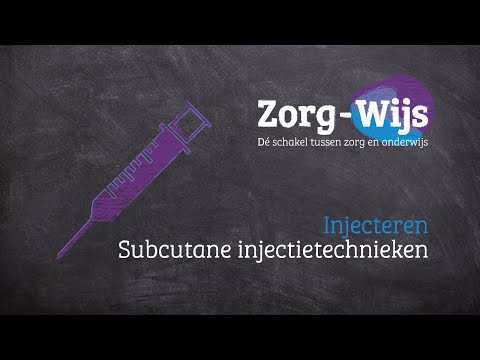 Injecteren - Subcutane injectietechnieken | Zorg-Wijs