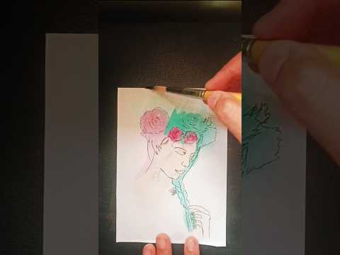girl with flowers in head painting....#viral#viralshorts#viralvideo